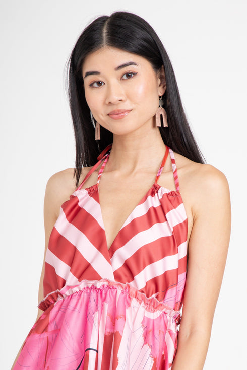 Trixie Halter Dress -Tulipa